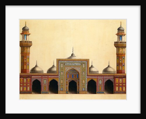 Facade of the Mosque of Wazir Khan by Din Muhammad