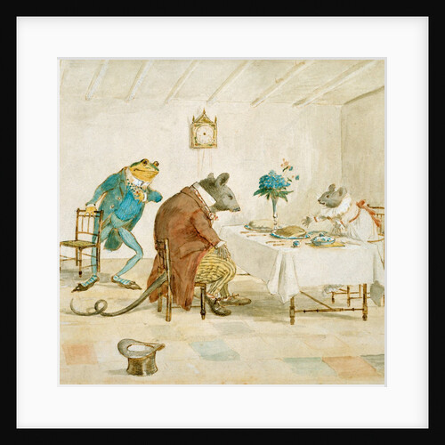 Frog, Rat and Mouse at Table by Randolf Caldecott