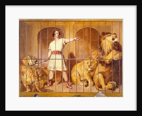 Mr Van Amburgh with trained lions and tigers. Europe, 18th-19th century by Anonymous