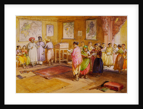 School of Mahratta Brahmin girls by William Simpson