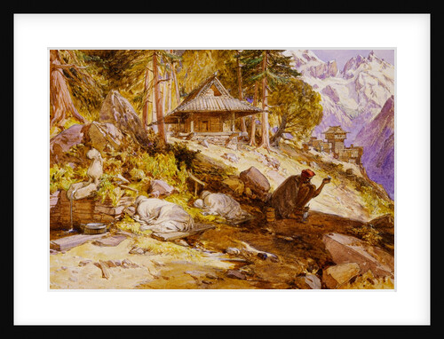 Children Sleeping in the Himalayas by William Simpson