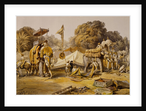 State Elephants in the Mahratta Carup by William Simpson