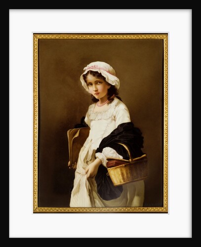 Girl with Basket and Portfolio by Unknown