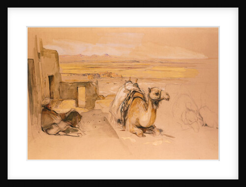 Camel in West Thebes, Egypt,  by John Frederick Lewis. England, 19th century by John Frederick Lewis