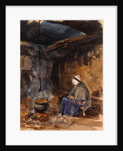 A Cottage Interior, watching the pot boil by John Frederick Lewis