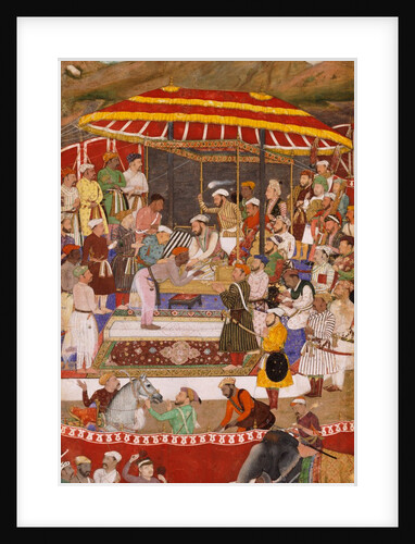 The Maharana of Mewar making a submission to Prince Khurram by Nanha