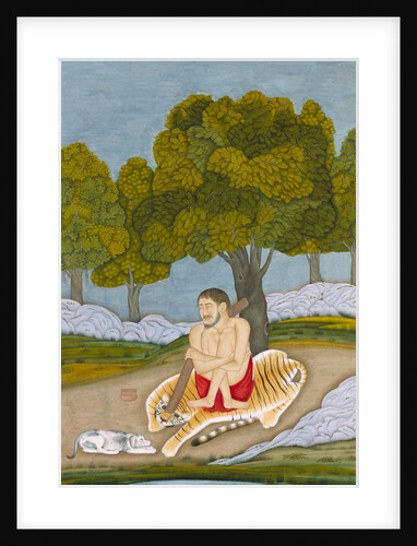 Ascetic seated on a tiger skin. Murshidabad, India, late 18th century by Unknown