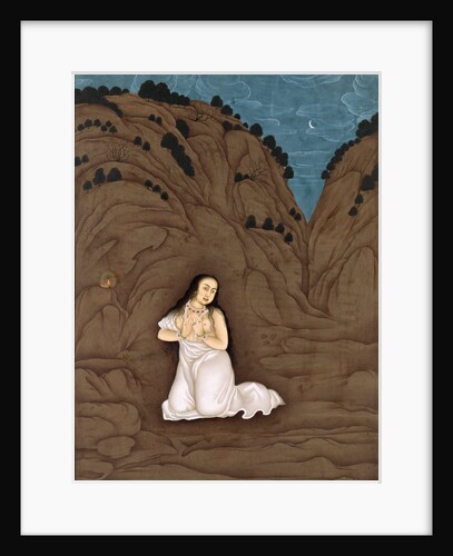 Woman Praying in a Ravine at Night. Murshidabad, India, mid-18th century by Unknown