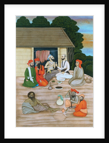Scene with four men and a boy. Murshidabad, India, mid-18th century by Unknown