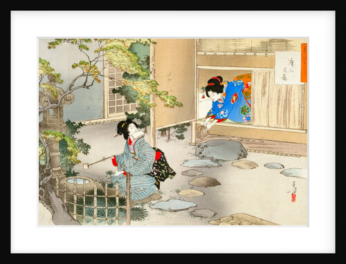 The Entrance to the Tea Room by Mizuno Toshikata