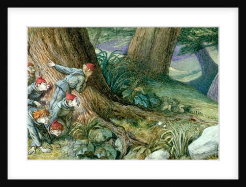Wood Elves Watching a Lady by Richard Doyle