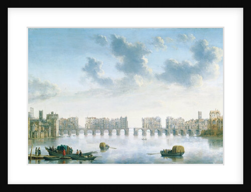 View of Old London Bridge from the West by Claude de Jongh