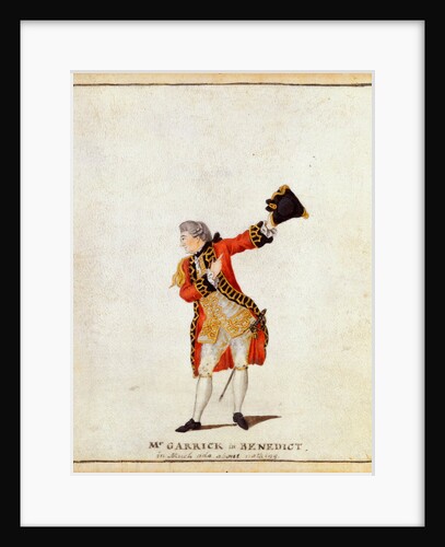 Garrick as Benedick in Shakespeare's play Much Ado About Nothing by Jean-Louis Fesch