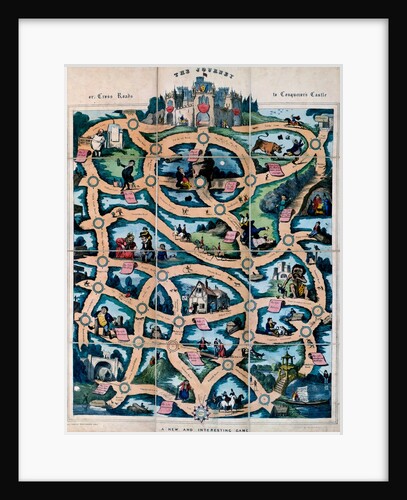 The Journey, playing sheet for the game. England, early 19th century by William Spooner