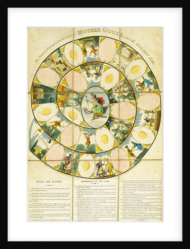 Mother Goose and The Golden Egg Boardgame. London, England, 1808 by John Wallis