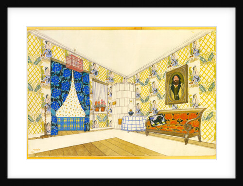 Set design by Leon Bakst for Stravinsky's opera, Mavra by Leon Bakst