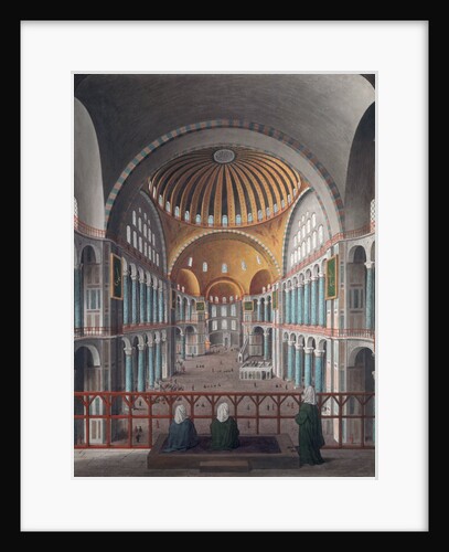 The interior of the Mosque of Aya Sofya by Anonymous Greek artist