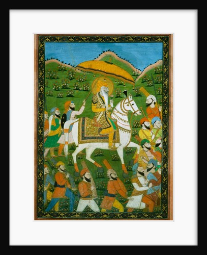 Maharajah Ranjit Singh on horseback. Punjab Plains, India, mid-19th century by Unknown
