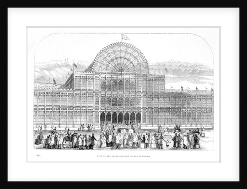View of the grand entrance to The Great Exhibition of 1851 by Anonymous