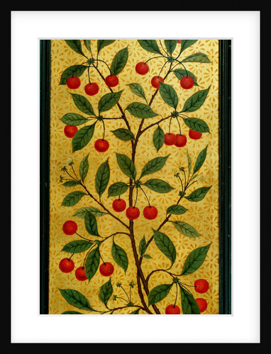 Cherries on a panel in the V&A's Morris Room by Anonymous