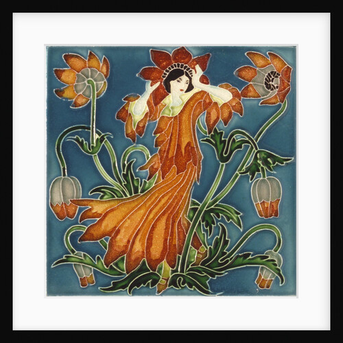 Anemone tile by Walter Crane
