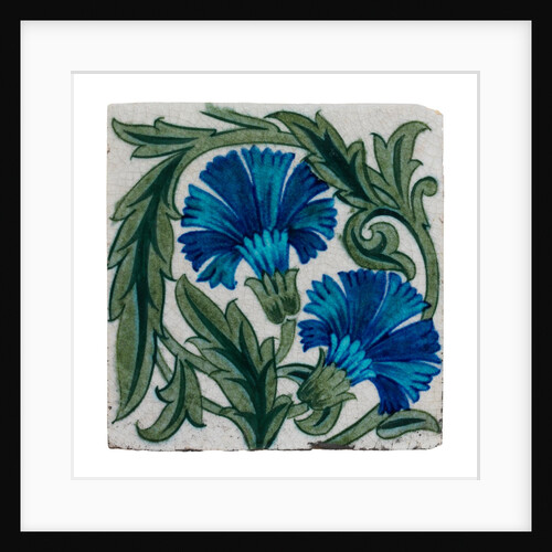 Carnation flowers tile by William De Morgan