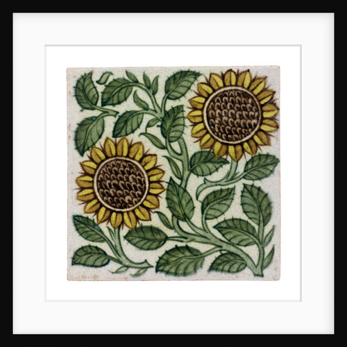 Sunflowers tile by William De Morgan