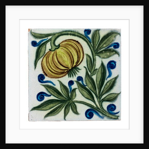 Yellow flower tile by William De Morgan