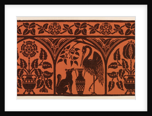 Illustration of Aesop's fable The Fox and the Crane by William Burges