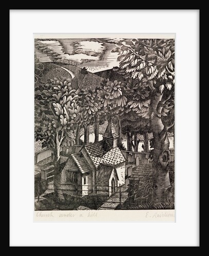 Church under a Hill by Eric Ravilious