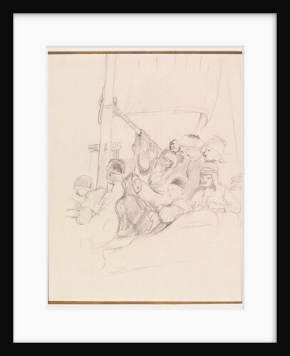 Oriental figures, probably Mecca pilgrims, aboard a boat by David Wilkie