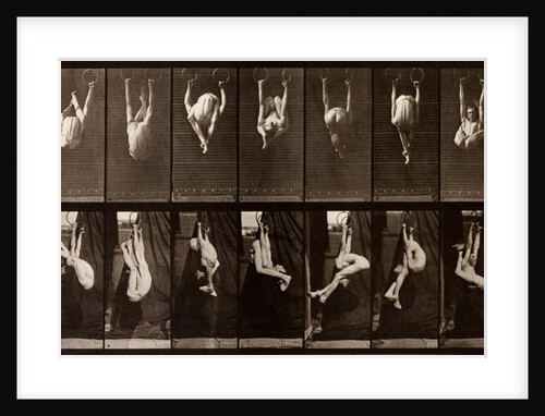 Man performing acrobatics by Eadweard Muybridge