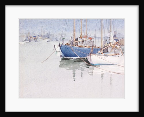View of boats moored in Poole Harbour by Stanislaus Soutten Longley