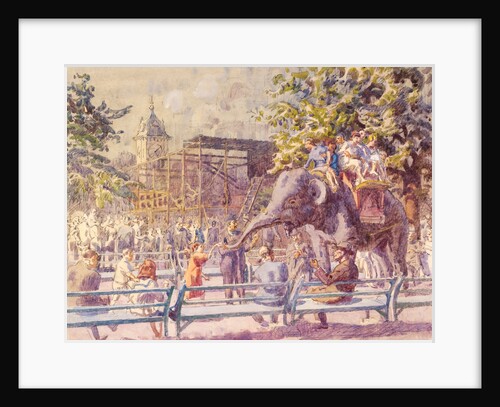 Elephant Riding, Zoological Gardens, Regent's Park, London by Walter Bayes