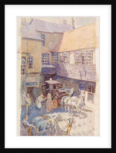 The Yard of the White Hart Inn, Brentford by Walter Bayes