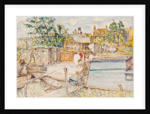 Dock of the Grand Union Canal Co by Archibald Standish Hartrick