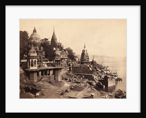 Benares Burning Ghat by Francis Frith & Co.