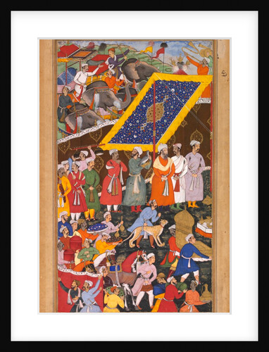 Akbar is entertained by his foster brother Azim Khan at Dipalpur by Anonymous