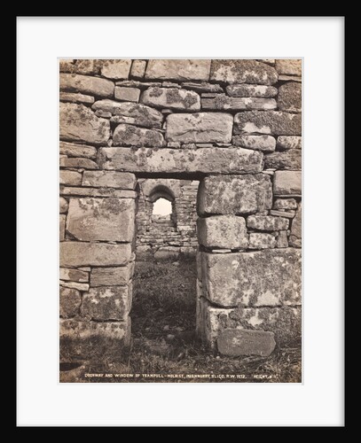 Doorway and window of Teampull Molaise by R Welch
