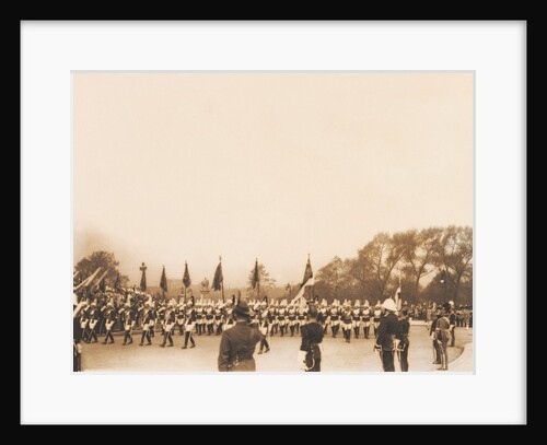 A march past of the First Life Guards at the unveiling ceremony of the Queen Victoria Memorial by Benjamin Stone