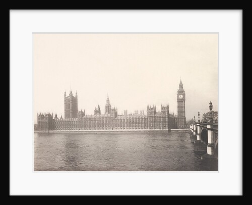 Houses of Parliament seen from across the Thames by Benjamin Stone