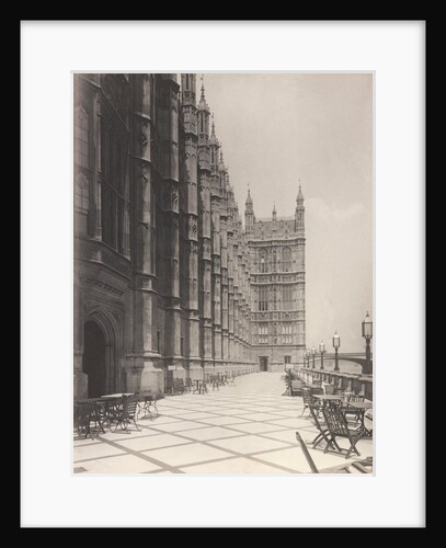 The Terrace at Houses of Parliament overlooking the Thames by Benjamin Stone