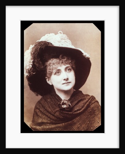 Maude Branscombe wearing a feather-plumed hat by Elliott & Fry