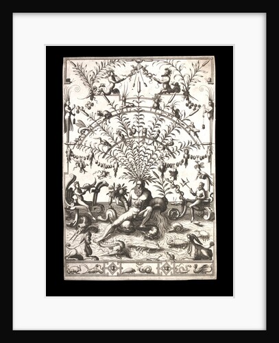 Panel with a grotesque figure of Neptune by Cornelis Floris