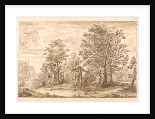 The Redcross knight and Duessa retire under two enchanted trees by William Kent
