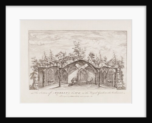 The Section of Merlin Cave in The Royal Gardens at Richmond by William Kent