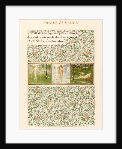 Page from A Book of Verse by Sir Edward Coley Burne-Jones