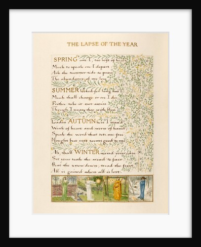 Page from A Book of Verse by Sir Edward Coley Burne-Jones
