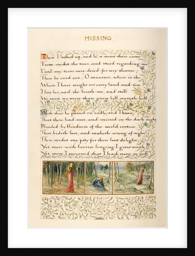 Page from A Book of Verse by Sir Edward Coley Burne-Jones