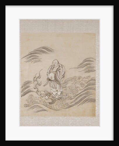 Lohan riding on a conch shell by Anonymous